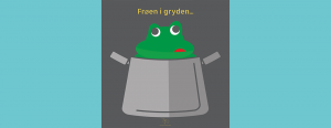 Frø i gryde illustration
