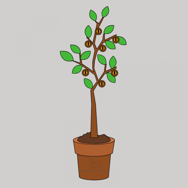Træ i potteplante
