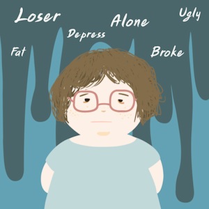 Depri person illustration