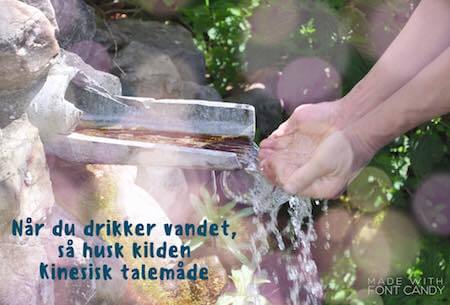 Kinesisk talemåde når du drikke vandet så husk kilden