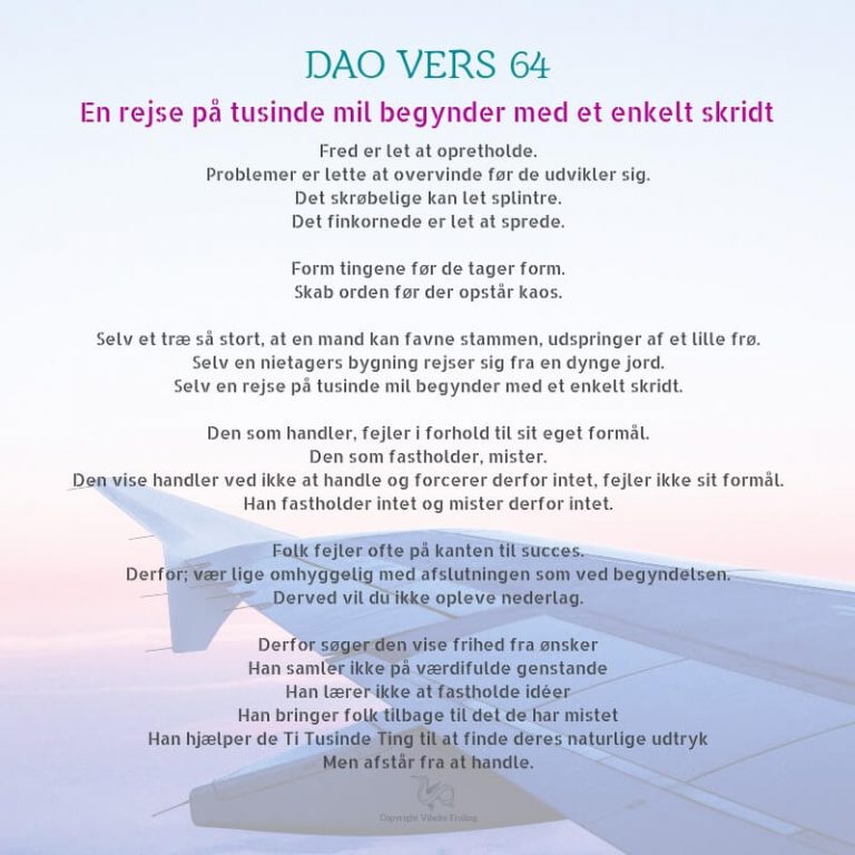 Trædragens år - Dao vers 64