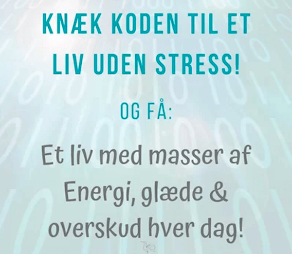 Foredrag Knæk koden til et liv uden stress