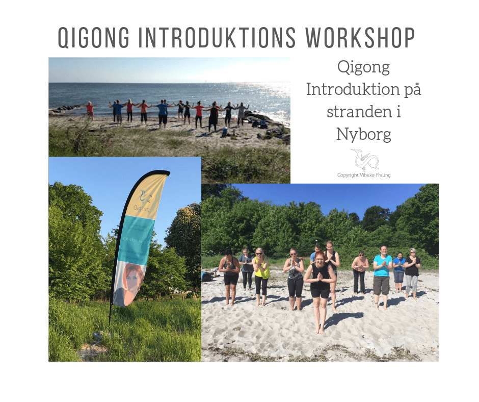 Qigong på stranden undervisning