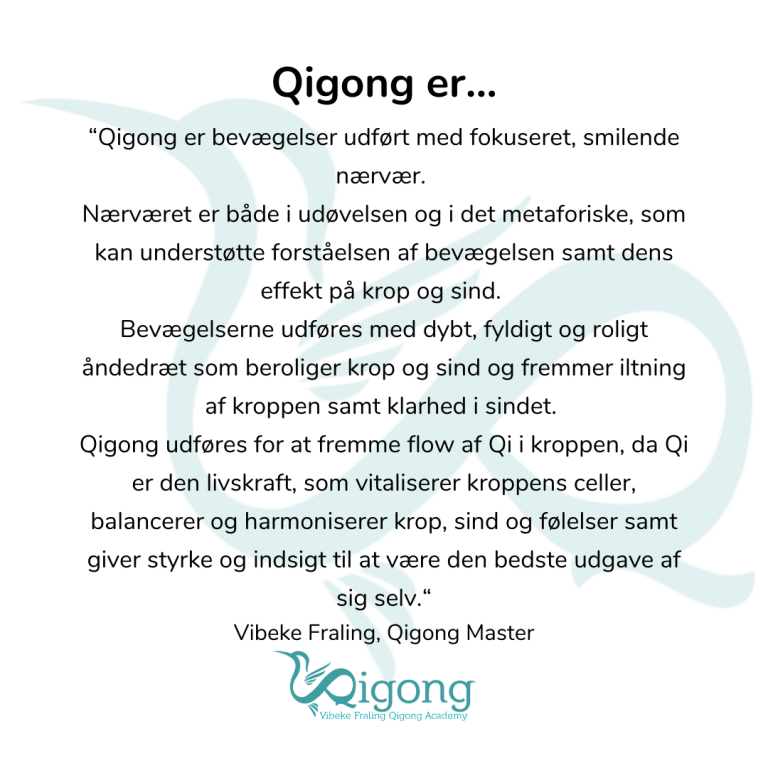 tre formål og mål for Qigong