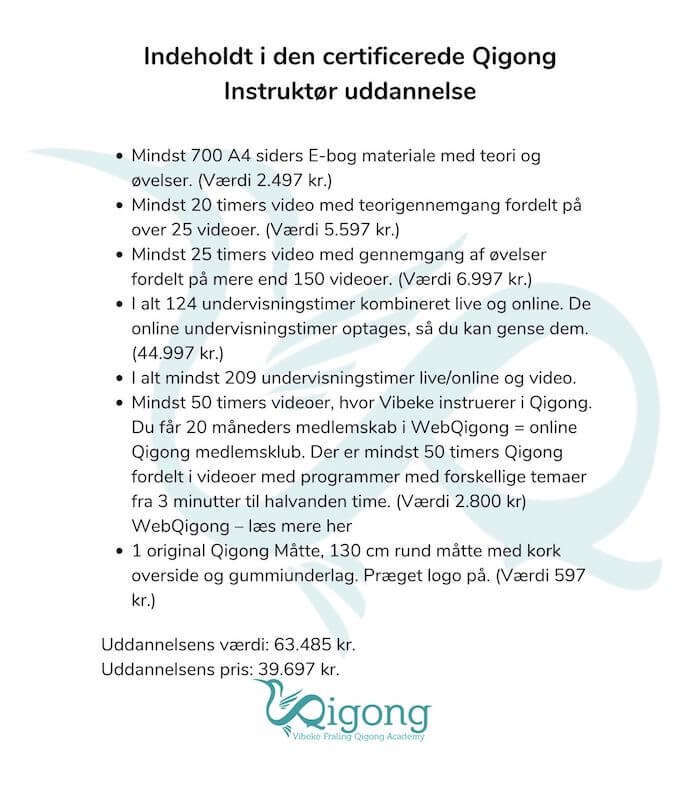 certificeret Qigong Instruktør uddannelse Vibeke Fraling Qigong Academy