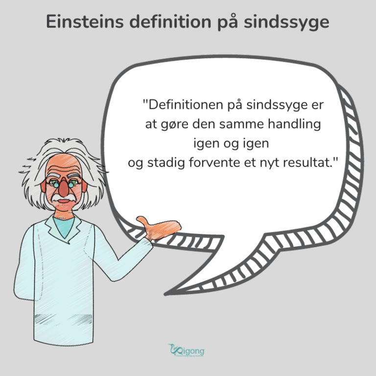 Nytårsforsæt: En god grund til Nytårsforsæt: Einsteins "Definitionen på sindssyge er  at gøre den samme handling igen og igen og stadig forvente et nyt resultat."